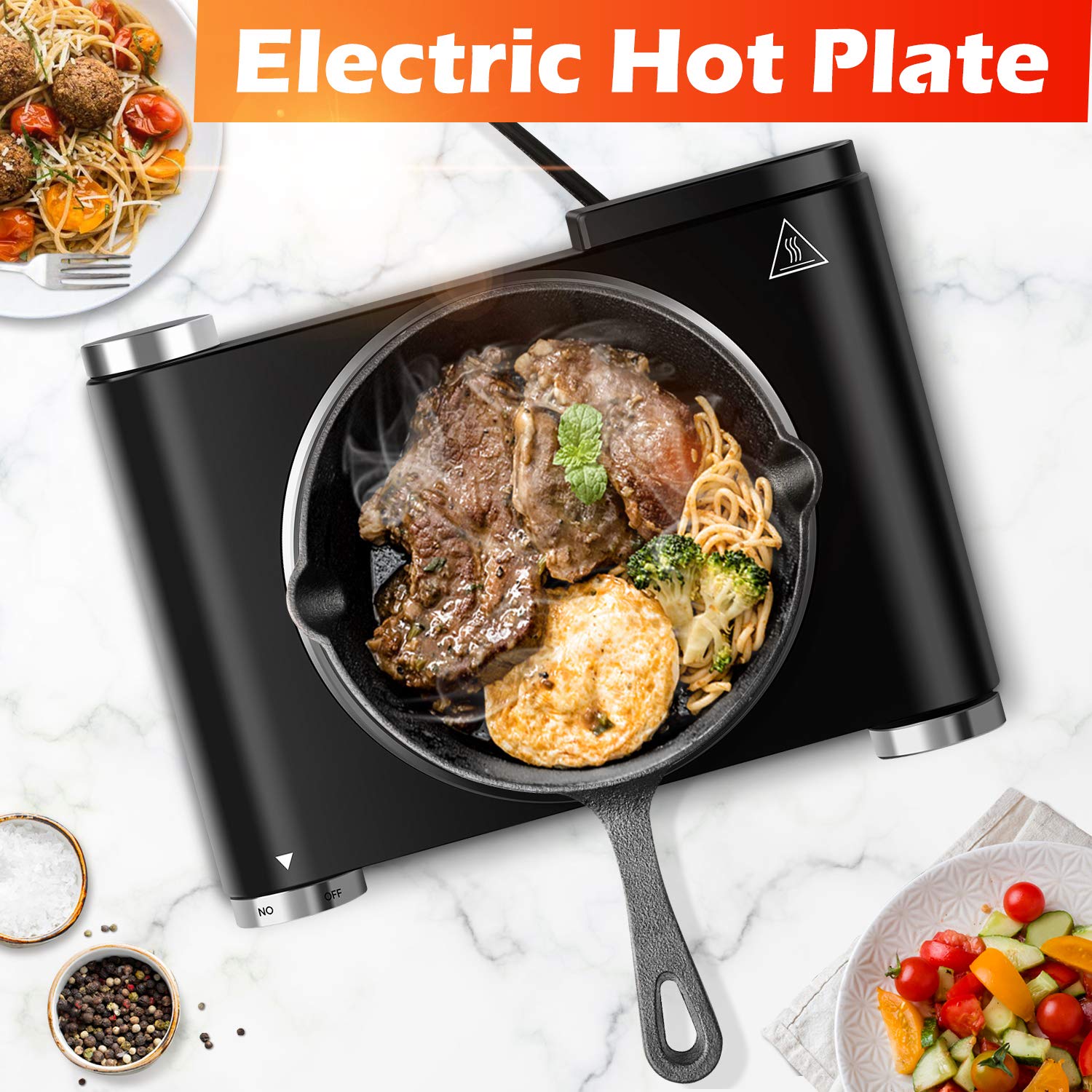 Mua Cusimax Hot Plate, Portable Electric Stove Countertop 1500W Single