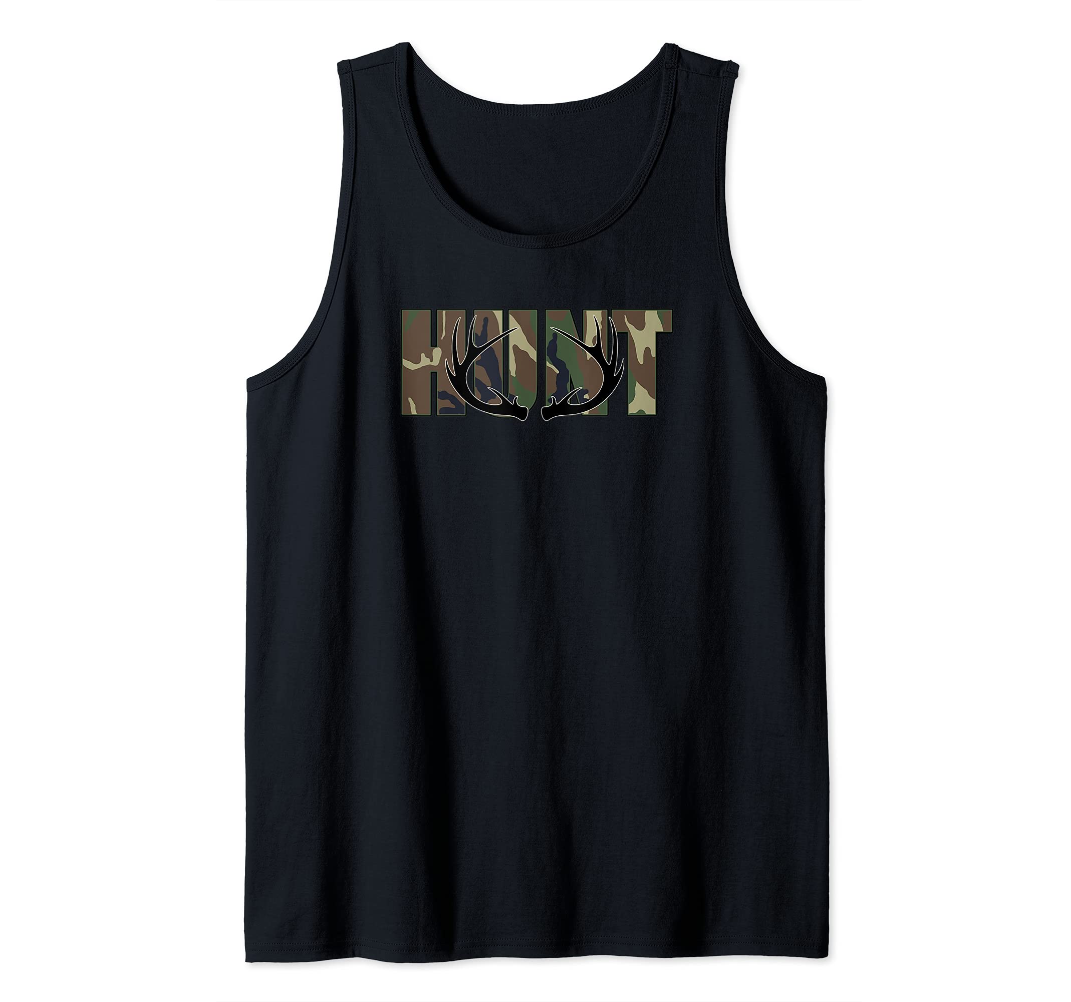 Deer Hunting Camo Hunt Whitetail Buck Antlers Tank Top