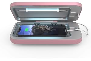 PhoneSoap 3 UV Cell Phone Sanitizer and Dual Universal Cell Phone Charger | Patented and Clinically Proven UV Light Sanitizer | Cleans and Charges All Phones - Orchid