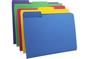 �鶹�� Basics 3 Tab Heavyweight Manila File Folders, Letter Size, Assorted Colors, 50/Box
