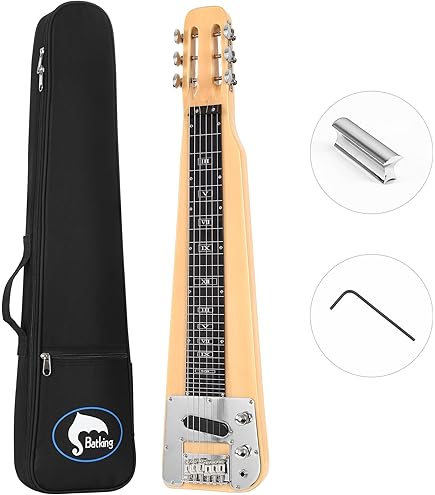 Rogue RLS-1 Lap Steel Guitar with Stand and Gig Bag Metallic