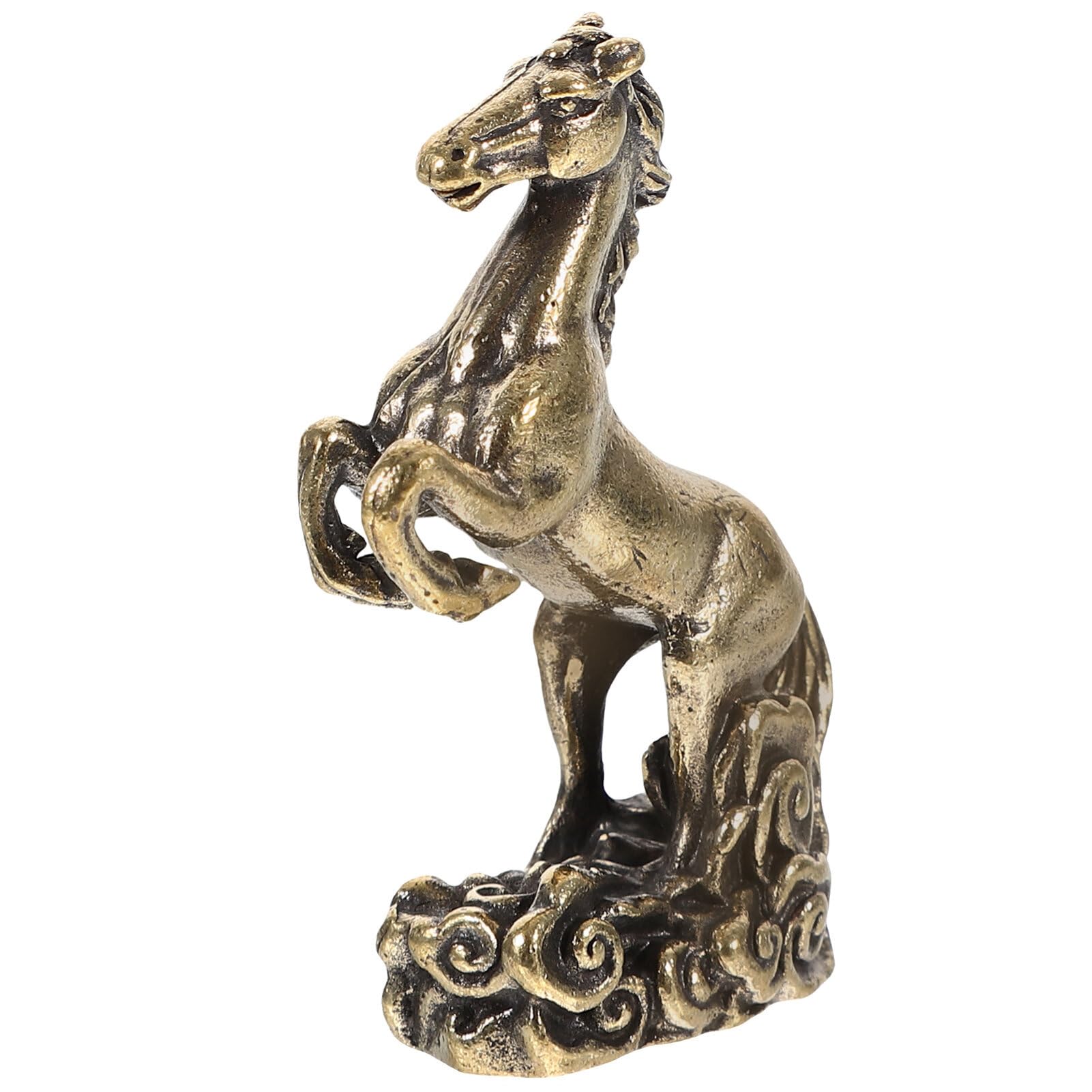 Scicalife Copper Horse Ornament Small 1.97In Desktop Decor Energetic Horse Sculpture for Home Office Luck and Wealth