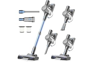 Zefiro Cordless Vacuum Cleaner for Home,450W /40Kpa 50Mins Stick Vacuum,Anti-Tangle 1.5L Dust Cup, Rechargeable Wireless Handheld Vacuum for Pet Hair/Carpet/Floor,C10