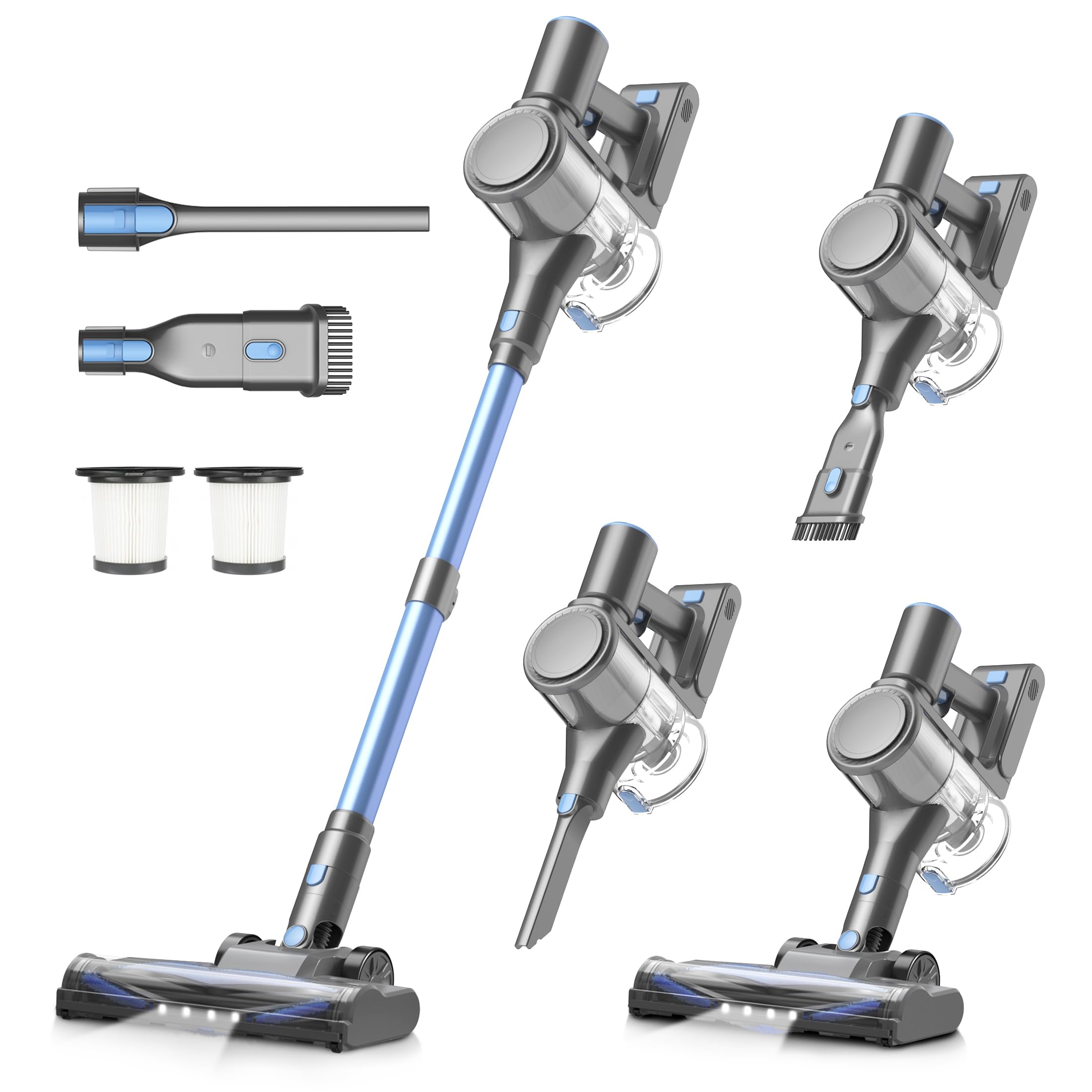 Photo 1 of Zefiro Cordless Vacuum Cleaner for Home,450W /40Kpa 50Mins Stick Vacuum,Anti-Tangle 1.5L Dust Cup, Rechargeable Wireless Handheld Vacuum for Pet Hair/Carpet/Floor,C10