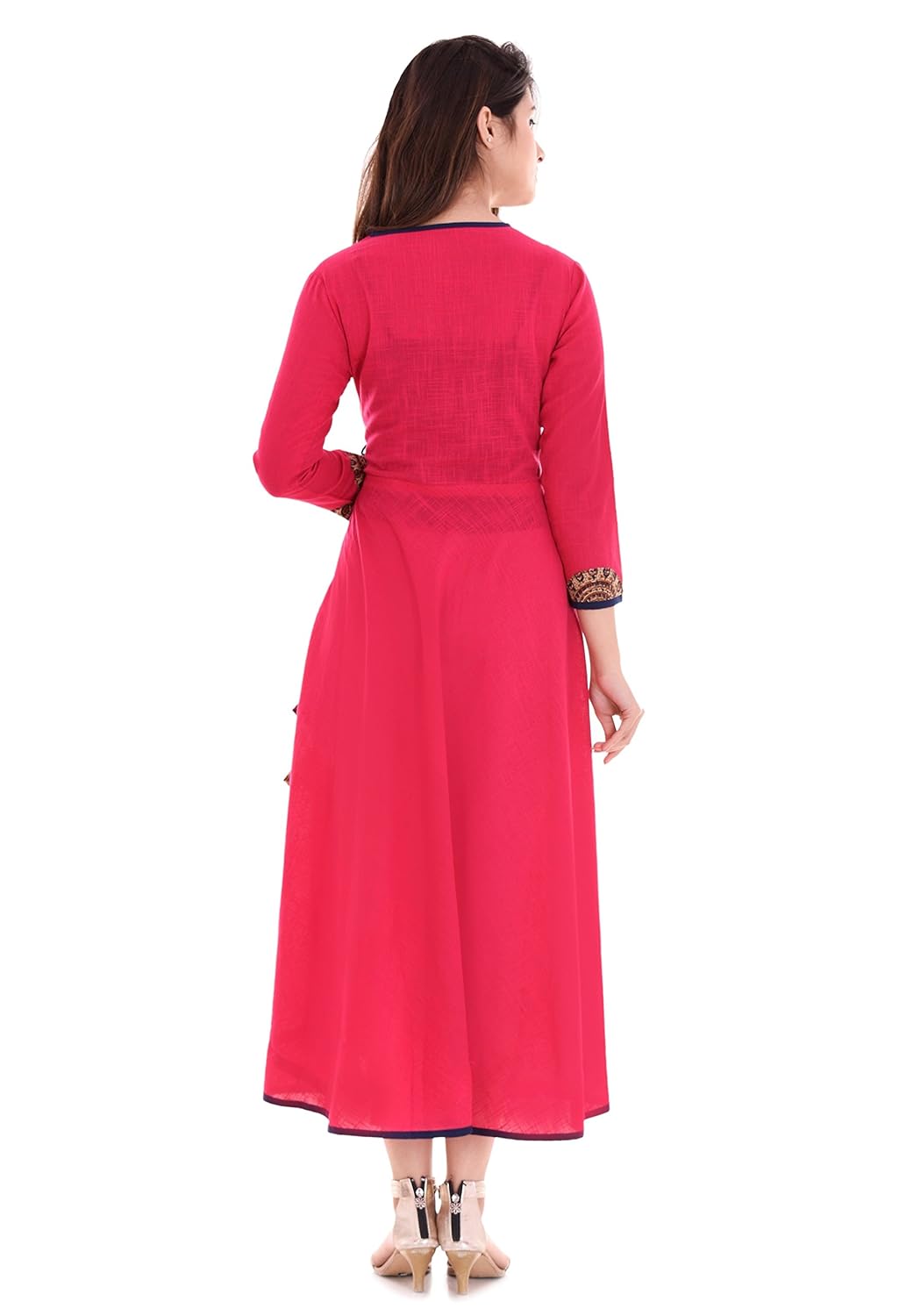 yash gallery women's patchwork anarkali flared kurta