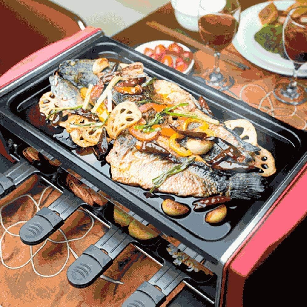 review GBG Barbecue Shelf Grill Non-Stick Electric Grill Barbecue Machine Household Smokeless Grill Wok Barbecue Grill Barbecue Package,D