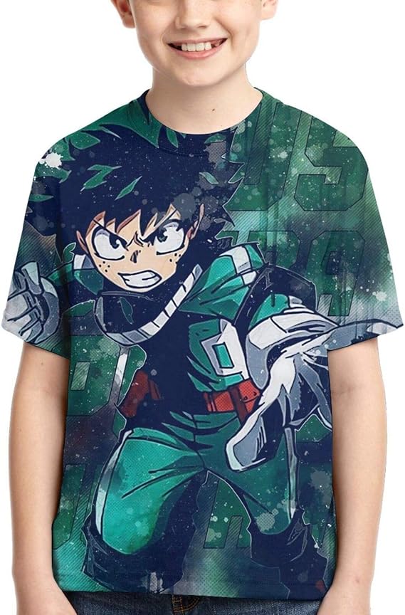Alvaradod My Hero Academia Izuku Youth TShirts 3D Print Boys and Girls