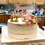 ASTARON 32 Pcs Ball Cake Topper Decorations Rose Gold Pink Foam Balls view 4