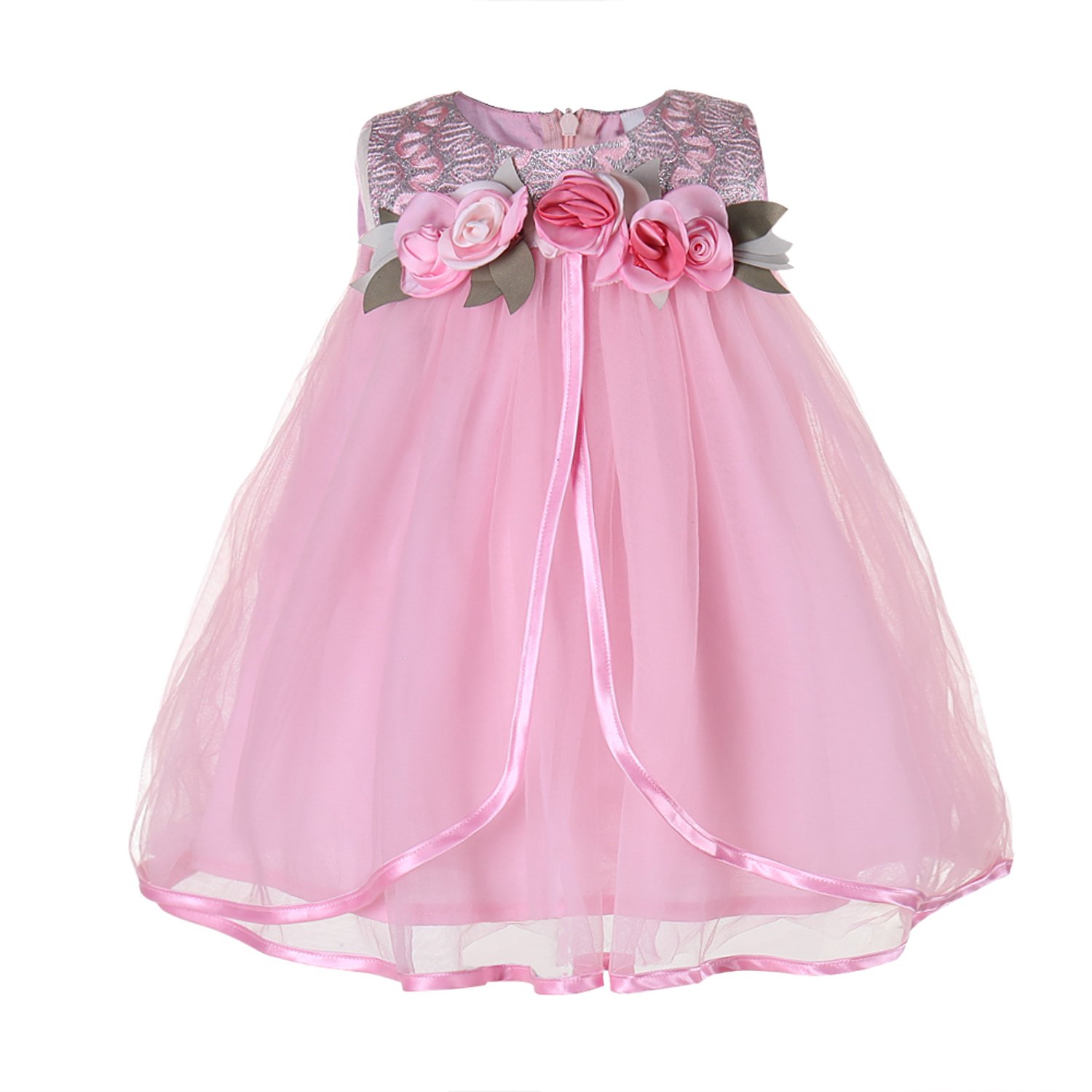 pink tulle baby dress
