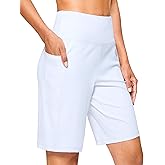 G Gradual Women's 7''/9" Bermuda Long Shorts with Pockets High Waisted Athletic Knee Length Shorts for Women Walking