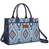 Wrangler Laptop Bag 13.3 Inch Western Large Tote Bag Womens Canvas Work Bag Briefcase Handbag Purses