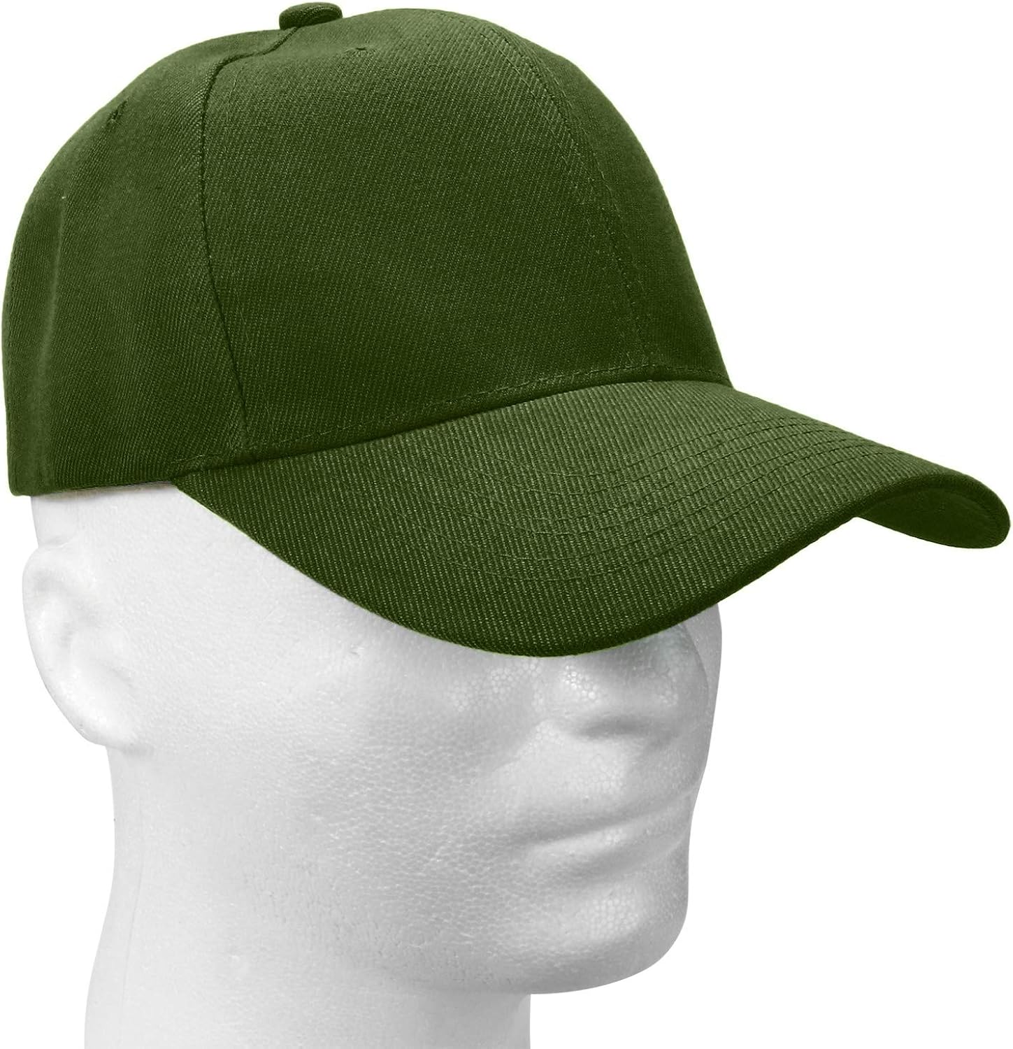 Falari Wholesale 12-Pack Baseball Cap Adjustable Size Plain Blank Solid Color (Army Green) at  Men’s Clothing store