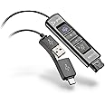 Poly - DA85M USB-A/USB-C Digital Adapter (Plantronics) - Works with Poly Call Center Quick Disconnect (QD) Headsets - Acoustic Hearing Protection - Hold & Call Answer Buttons - Optimized for Teams