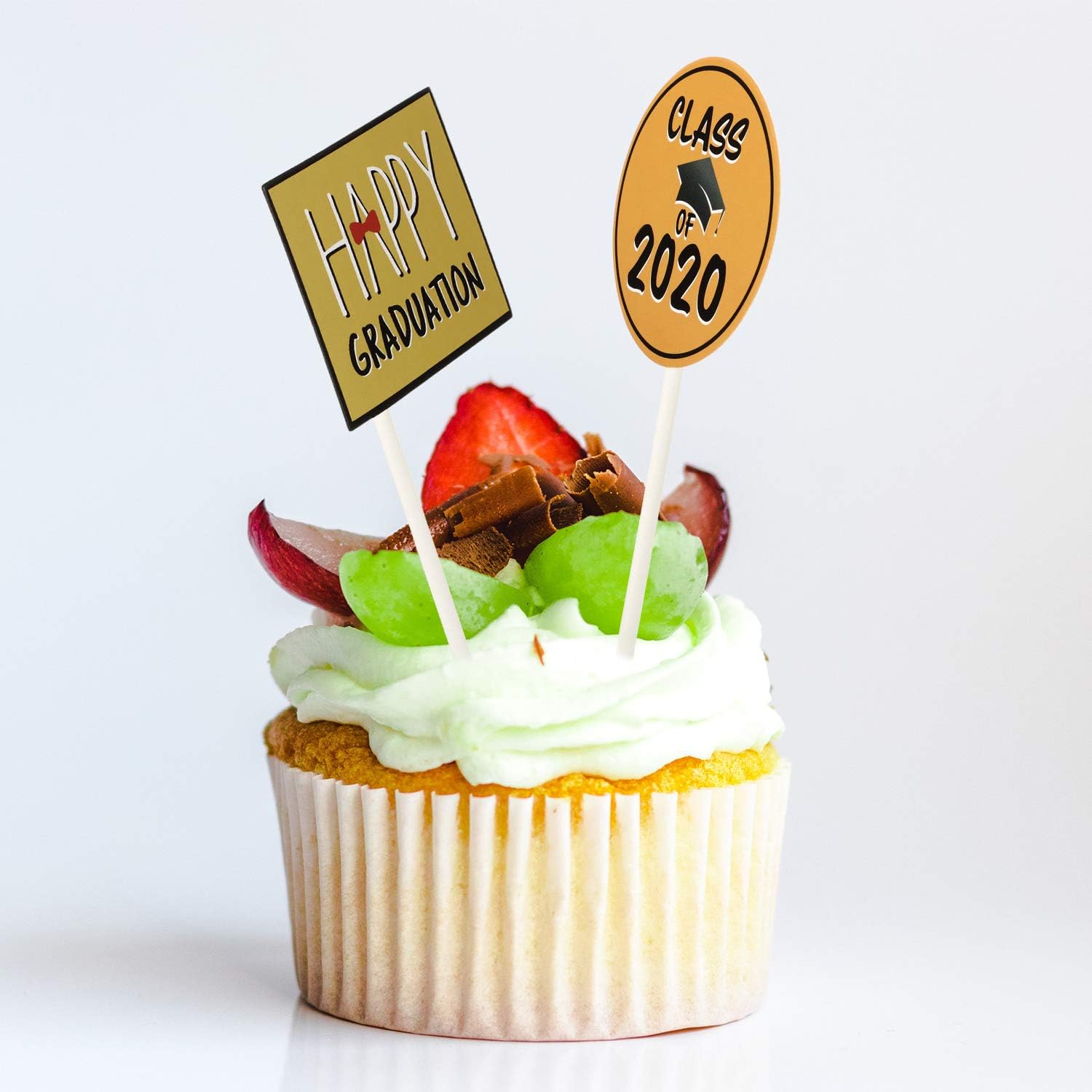 100 Pieces Ensemble De Cupcake Toppers De Remise Des Diplomes Gateau Toppers De Graduation Choix Daperitif Alimentaire Pour Fete De Fin Detudes Collegiales Decorations De Mini Gateaux Patisserie Ustensiles A Patisserie