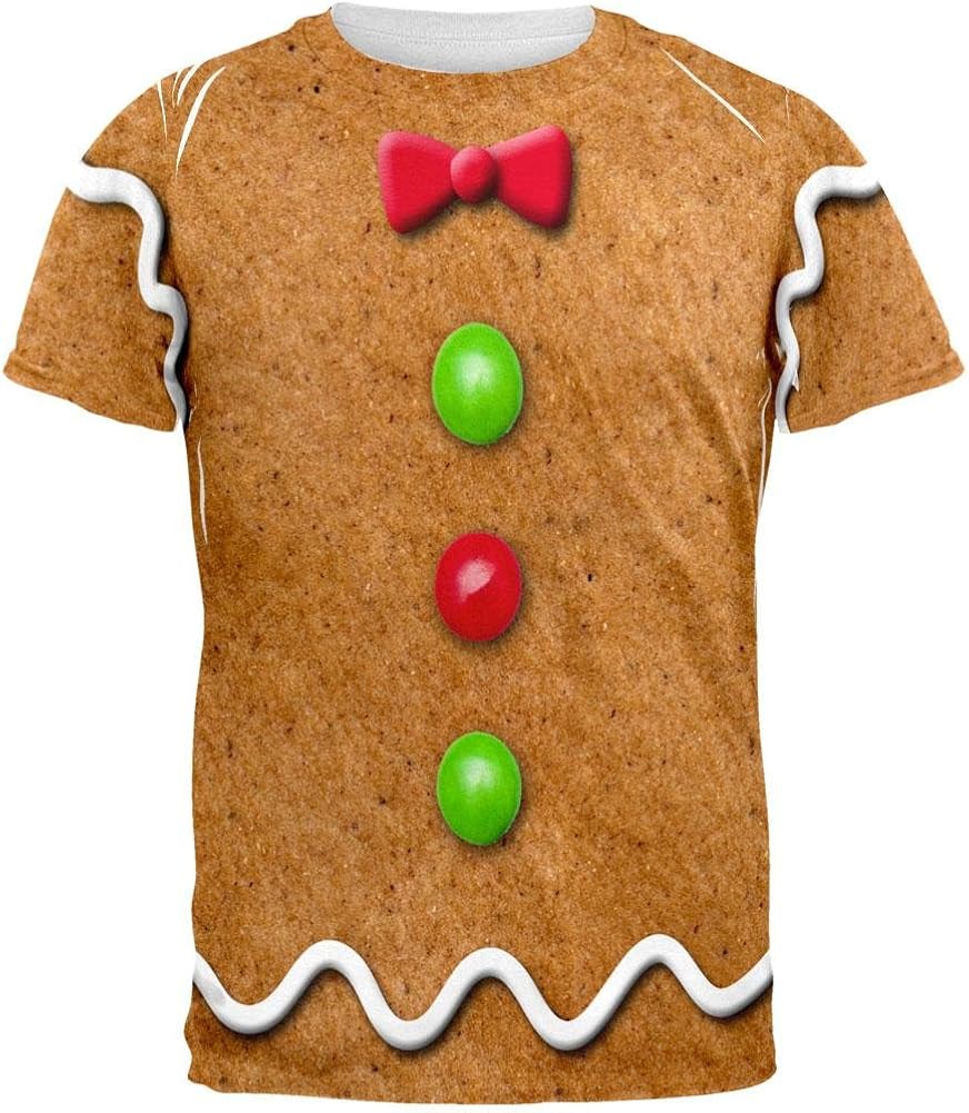 Gingerbread Man Costume All Over Adult TShirt XLarge Amazon.co.uk