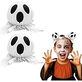 Halloween Hair Accessories, 2 Pcs Halloween Ghost Hair Clips Space Buns, Cute Spooky Hair Barrettes for Women Girls Trick-or-Treat Cosplay Costume Party Decoration Supplies