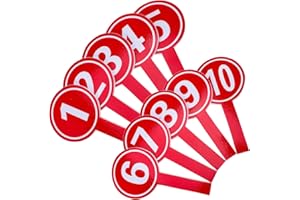 OPERITACX White Board 10Pcs Number Handheld Score Paddles 1-10 Voting Scoreboards Multi-Function Score Boards with Number Handheld Boards (3.9x7.7 Inch) Dry Erase Board