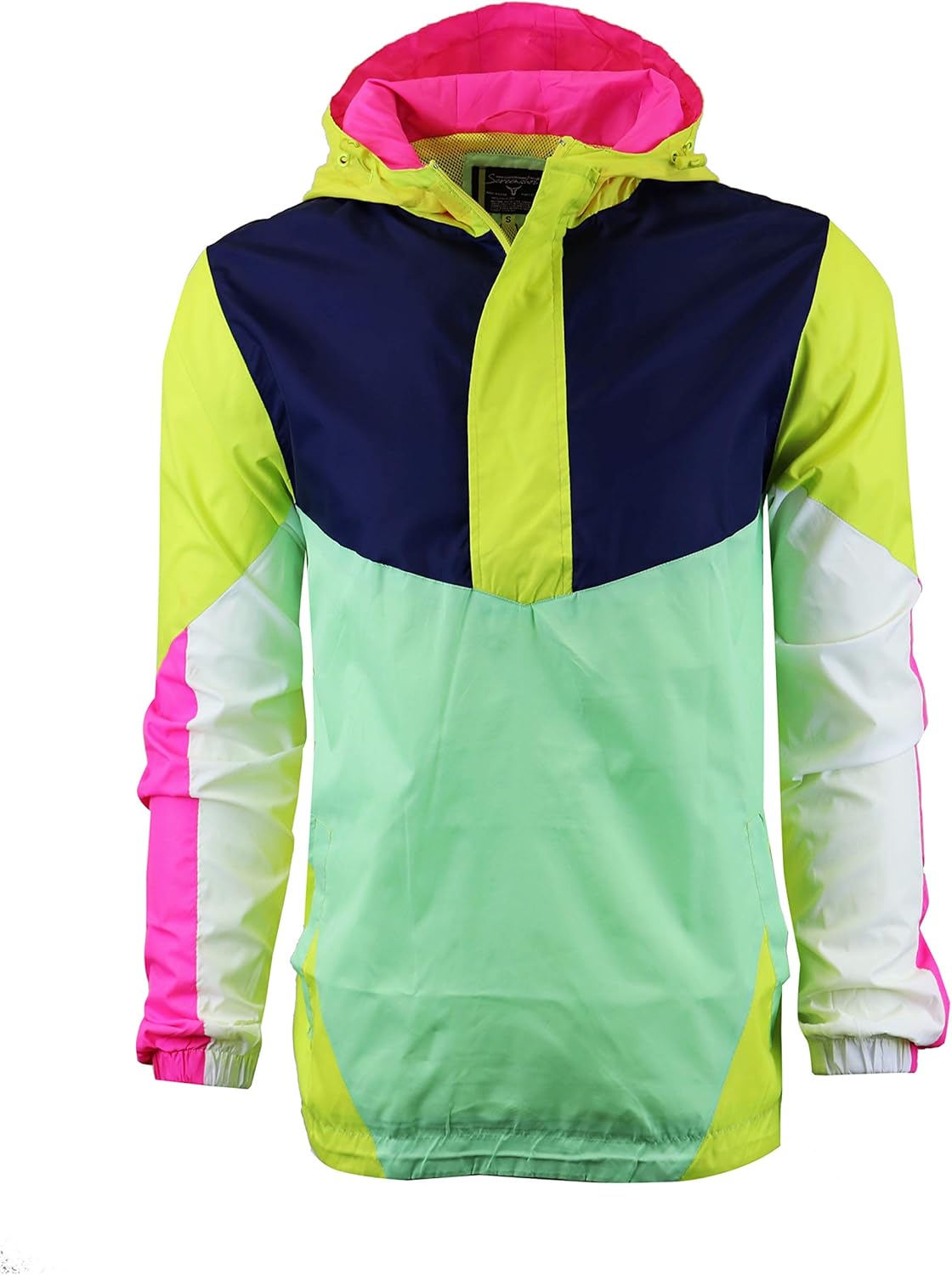 Screenshotbrand Lightweight Hooded Water Resistant Windbreaker - Zip-up Fashion Map Print Rain Jacket at  Men’s Clothing store