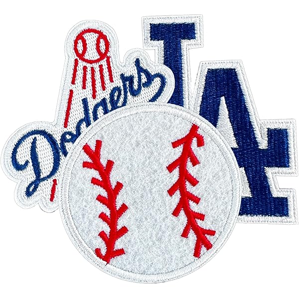 Toppa Termoadesiva Ricamata Los Angeles Dodgers Parodia Giapponese - 3.25x2.75 Pollici