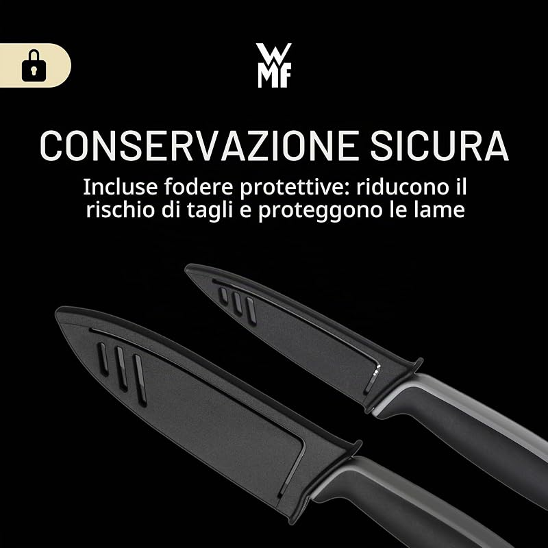 1879086100 Set di 2 Coltelli, Acciaio inossidabile, Nero