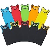Buyless Fashion Boys Scoop Neck Tagless Undershirts Soft Cotton Tank Top (10 Pack)