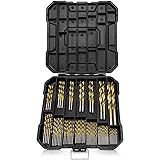 99pcs Titanium Coated Drill Bit Set - 135° Tip HSS