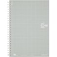 Kokuyo Spiral Graph Notebook, 8.3'' x 5.8'' Business Journal A5 Soft Ring Notebooks with 5mm Grid Ruled, 80 Perforated Sheets, Sliver 1 Subject Notebook, Note Take for Work. Japan Import(SU-SV338S5-C)