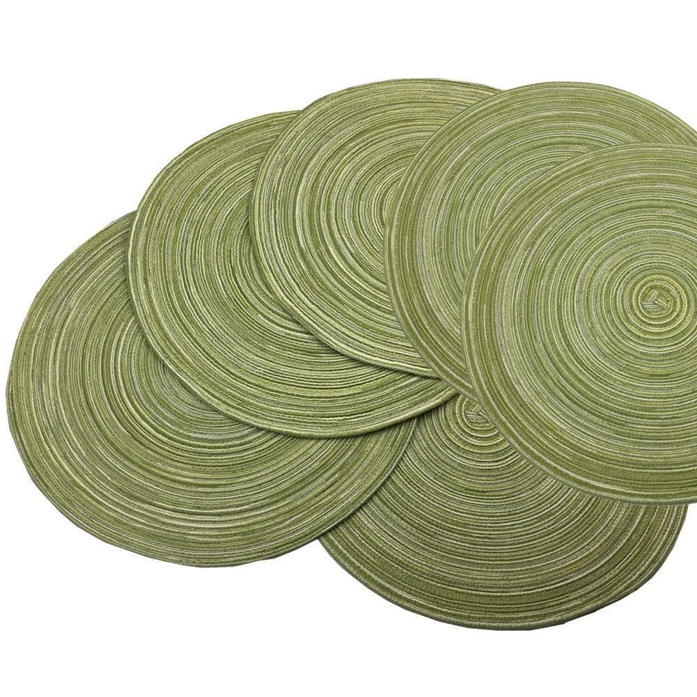 Best table placemats set of 6 heat resistant round spill free