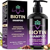 Biotin Hair Growth & Thickening Shampoo with Root Activator, Hair Loss Shampoo for Men And Women, Strengthen Roots, Control Oil & Thicken Thin Hair, Sulfate-Free, for All Hair Types, 10.1 Fl Oz-Fresh