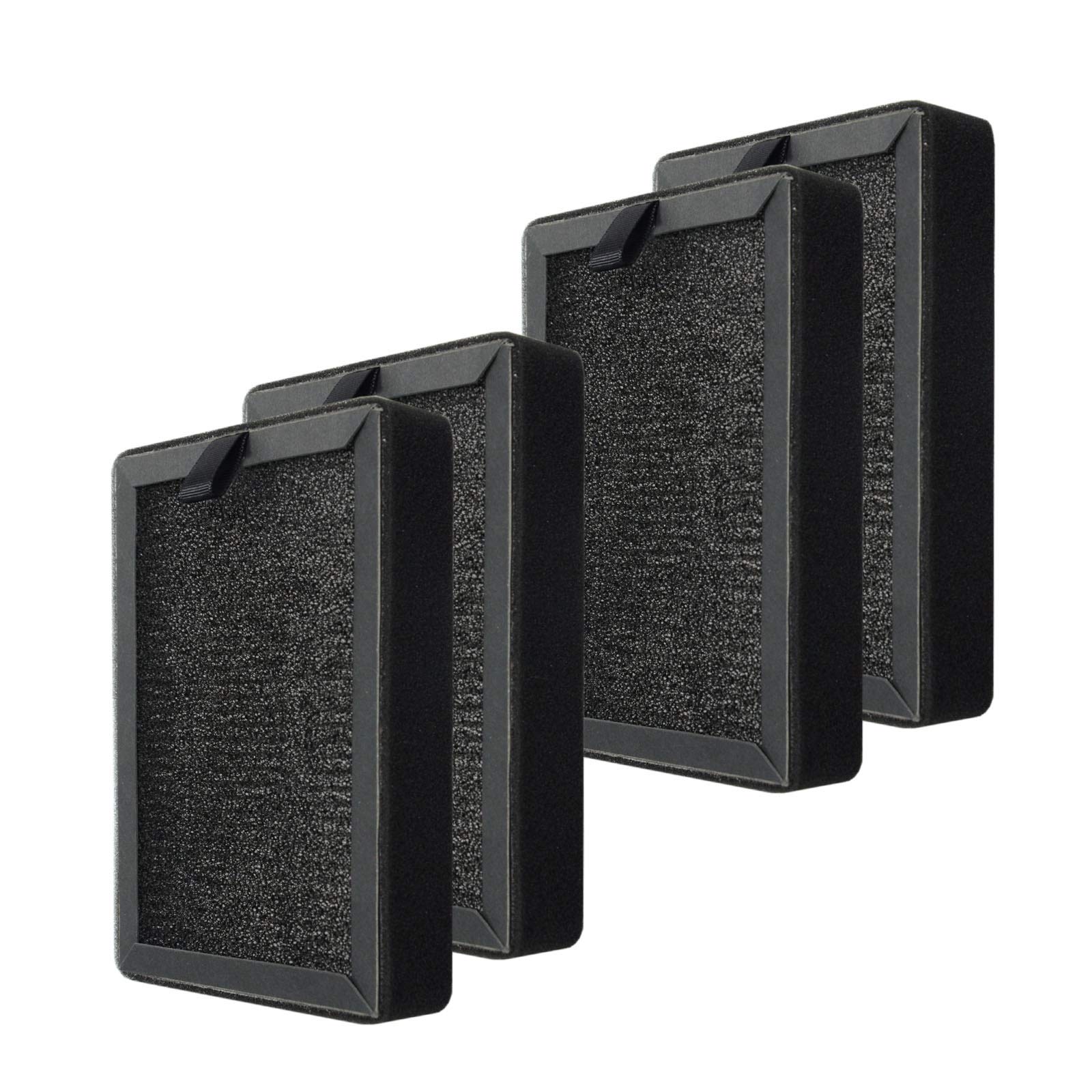 PUREBURG Replacement Filters Compatible with LEVOIT LV-H13EU LV-H128 Air Purifier, 2-Pack(2 filter per Pack) H13 HEPA Activated Carbon 2-in-1 For Air Clean Dust