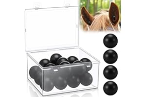 Dansydaisy 10 Pair Horse Ear Plugs with Storage Box Foam Ear Plugs Ball Reusable Foam Horse Sound Blocking Noise Cancelling Supplies