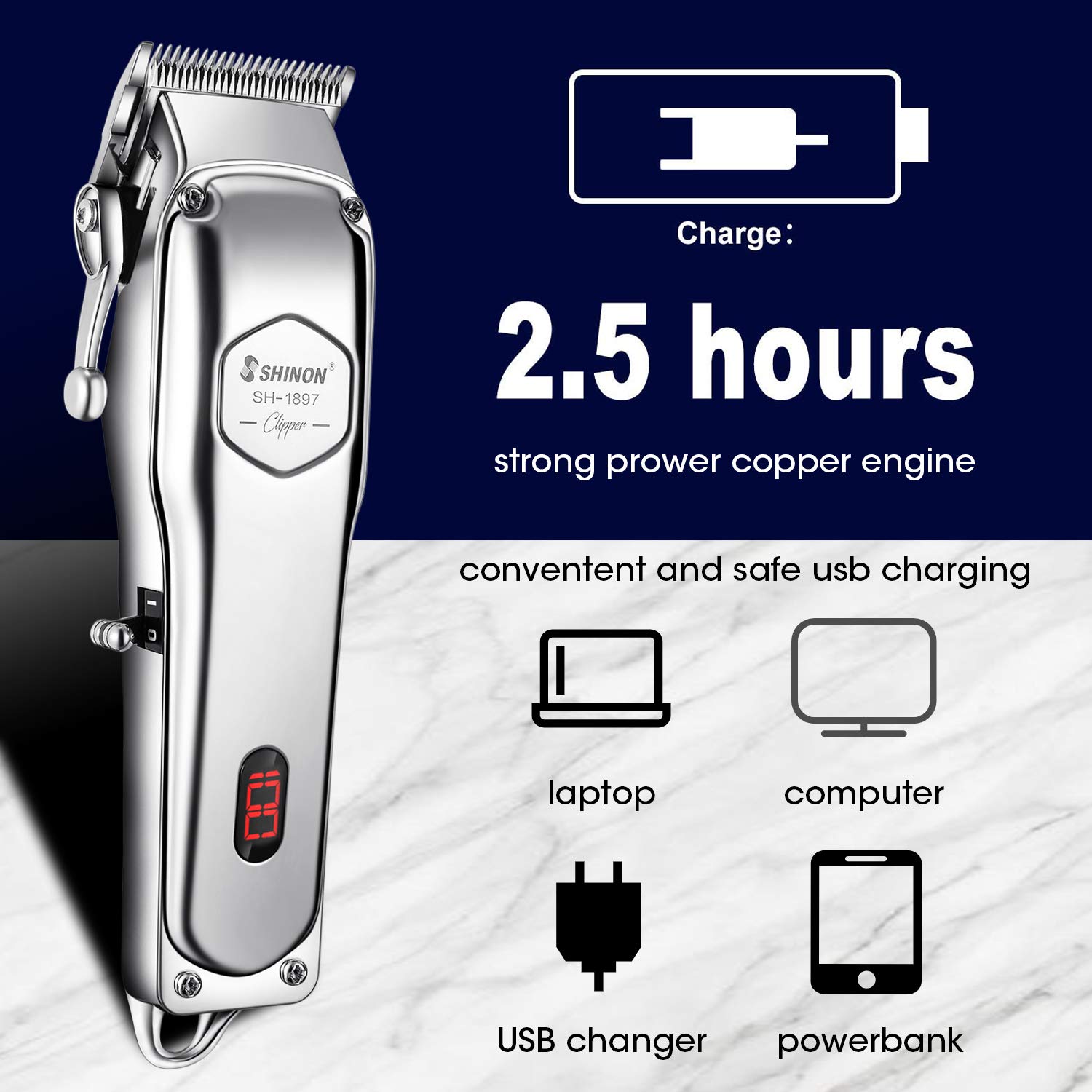 shinon cordless hair clippers