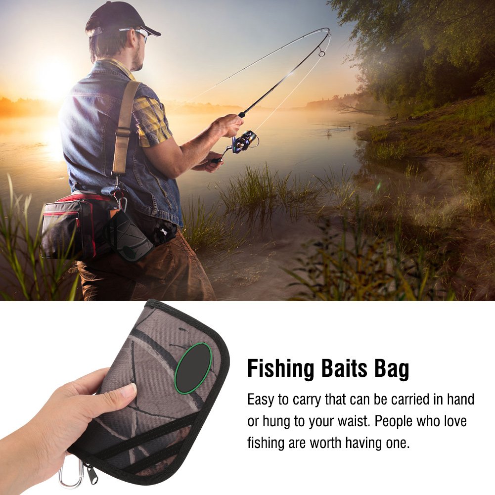 ポータブル Vbestlife 釣り餌バッグ 収納ケースバッグ 防水 B07dd7bsz4 魚 ルアー キャリーバッグ 迷彩 迷彩 ブラック 釣りエサ箱 オリジナル