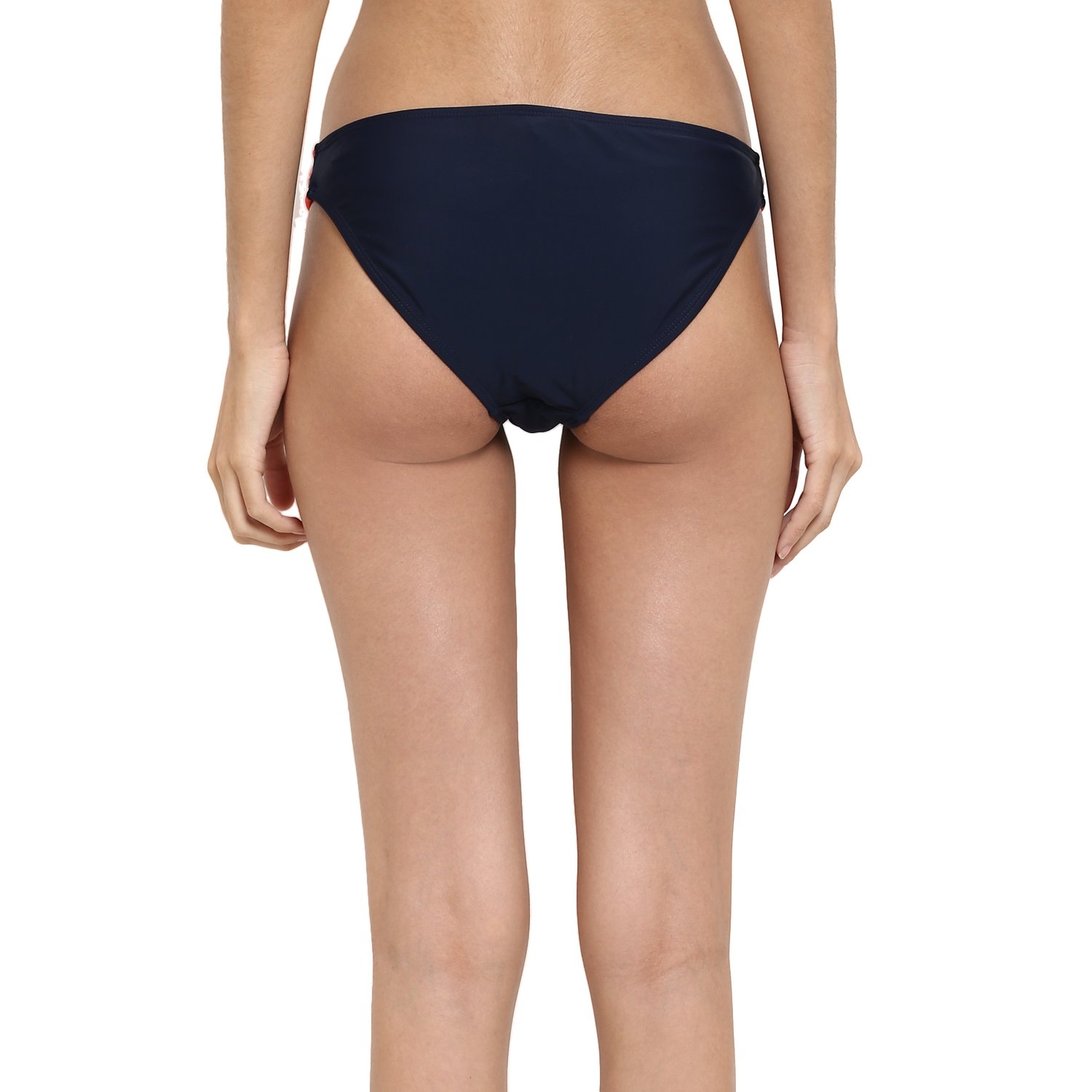 kvl womens solid bikini swimsuit bottom- navy