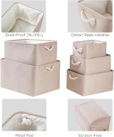Mangata Fabric Storage Boxes Light Khaki Small Storage Baskets view 4