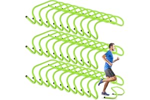 Wettarn 30 Pcs 6" Speed Agility Training Hurdles Plyometric Practice Agility Hurdle for Kids, Athletes, Basketball, Baseball, Soccer, Football Indoor Outdoor Sports Equipment
