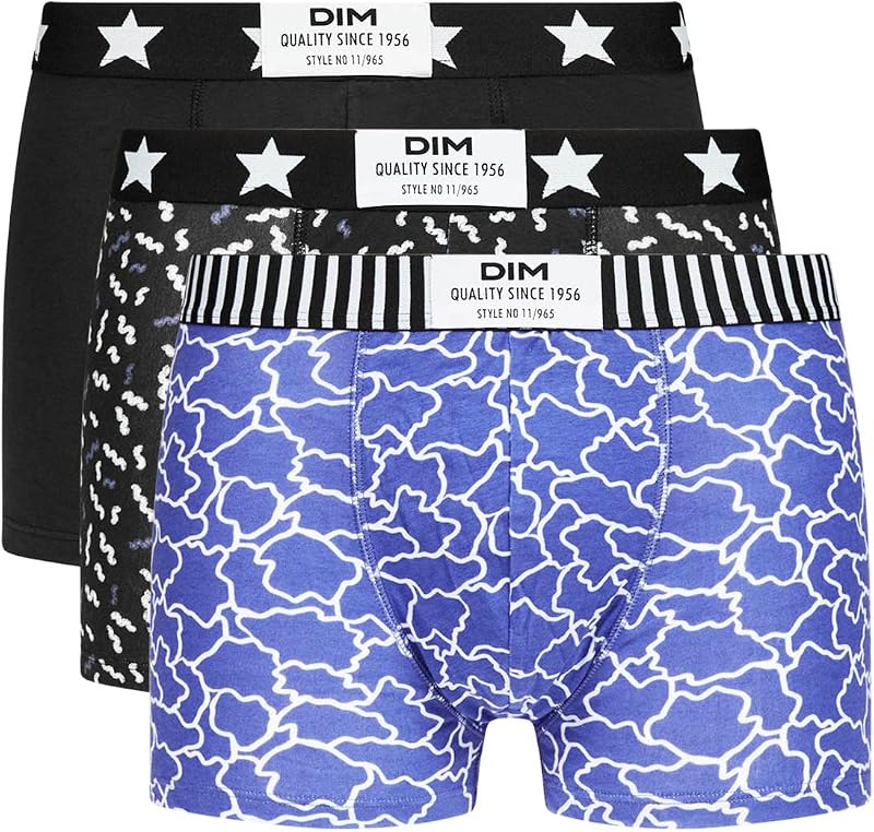 Conjunto de 3 boxers masculinos Cotton Stretch Dim Vibes X3, Multicoloridos, M