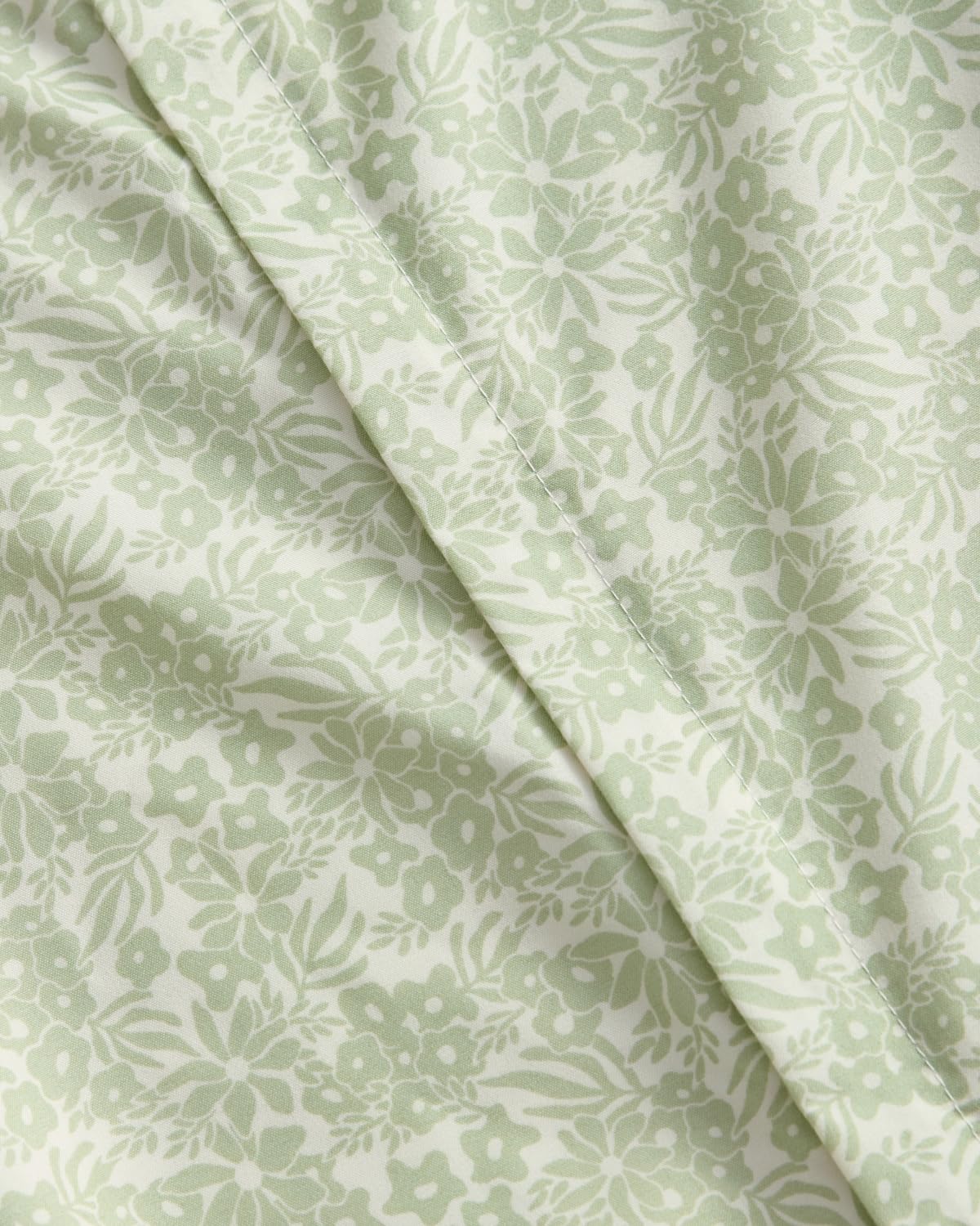 Duvet Cover Queen Size Set - Extra Soft Floral Duvet Cover 90 x 90 with 2 Pillow Shams - Comfy, Breathable Bedding Set - Hotel Luxury & Fade Free with Zipper Closures & Ties - Sage Retro Floral