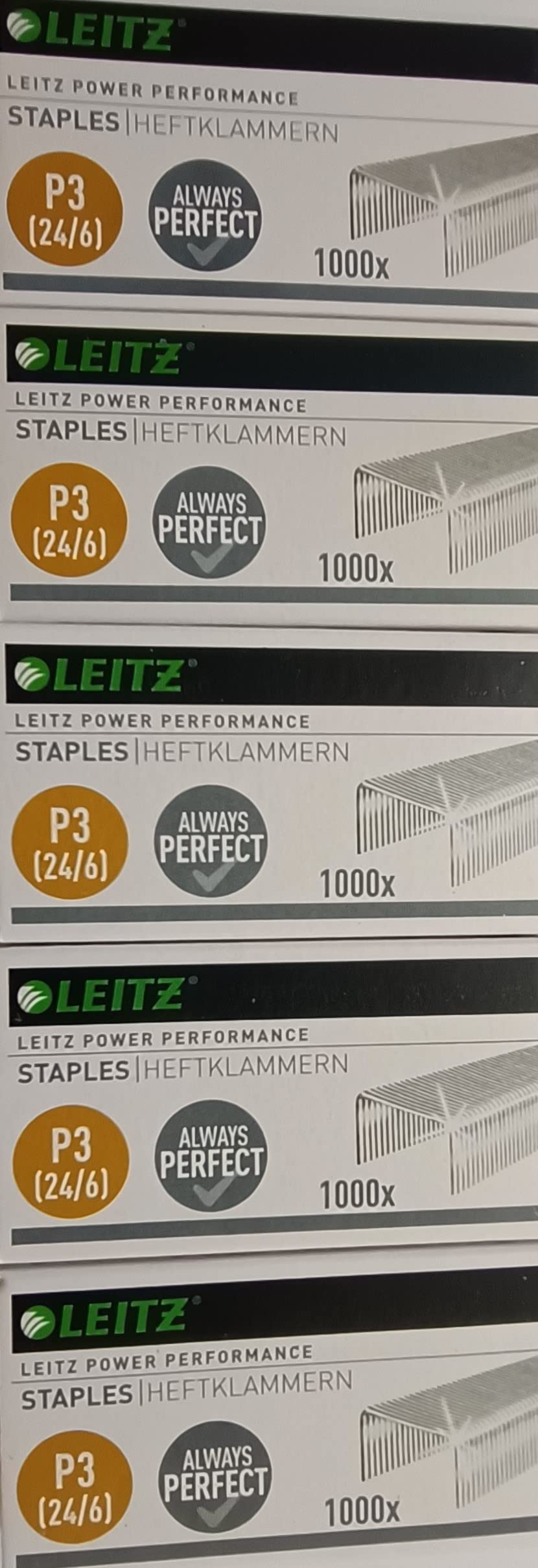 Leitz 55700000 Staples (24/6 mm) 1000 pieces galvanised, 24/6, 1
