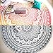 Folkulture Set of 2 Ombre Mandala Blanket or Round Mandala Tapestry. Hippie Indian Picnic Throw Table Cover, Boho Gypsy 100% Cotton Tablecloth Meditation Circle Yoga Mat - 72 Inches, Yellow and Black