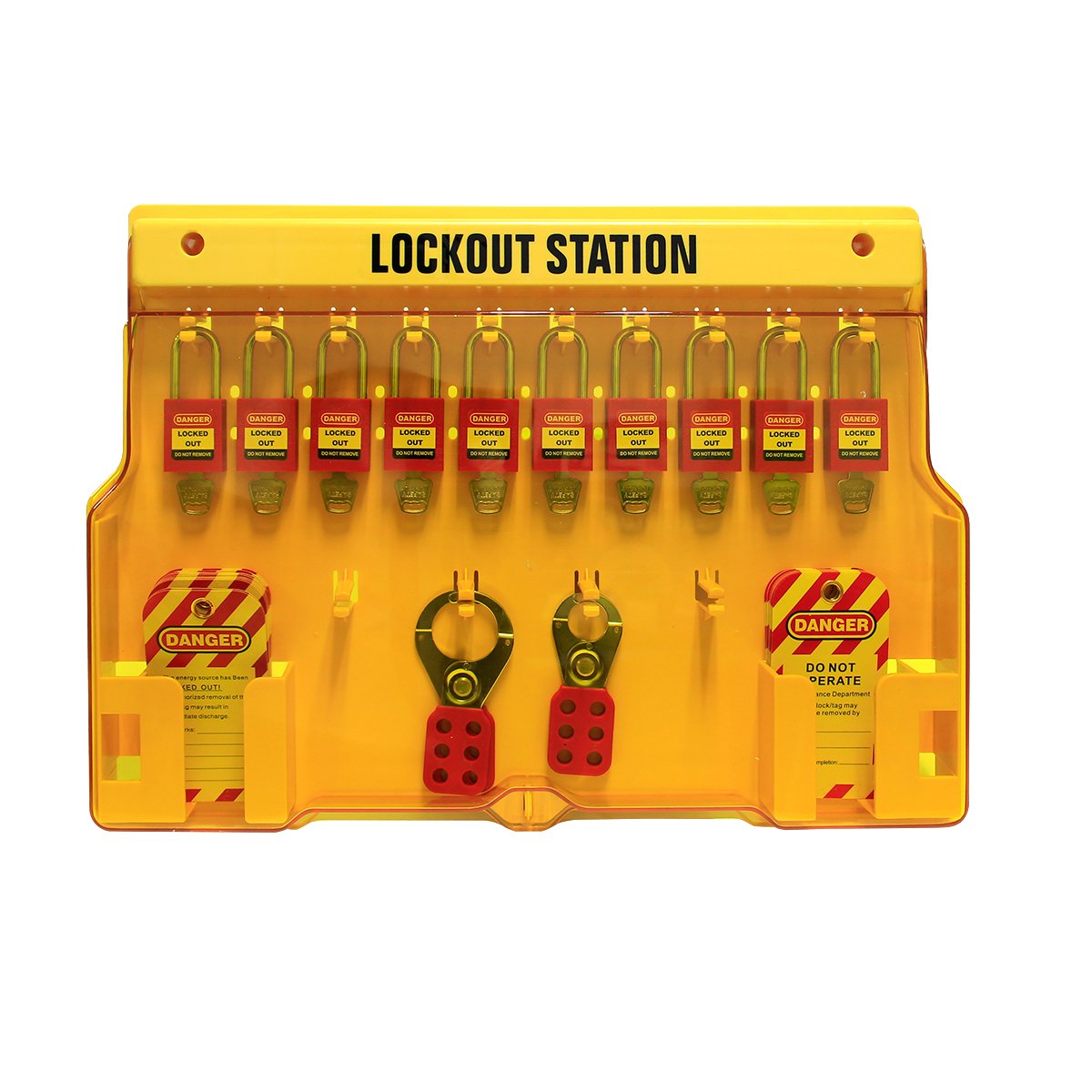 Wisamic Lockout Tagout Station with 10 Safety Padlocks, 2 Lockout Hasps ...