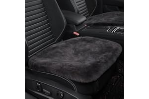MLOVESIE Genuine Sheepskin Auto Seat Cushion, Australian Natural Wool Seat Cover Soft Comfort Warm Winter Office Chair Universal Fit