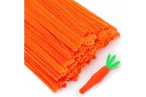 Eppingwin 200pcs Pipe Cleaners, Orange Pipe Cleaners Craft Supplies,Chenille Stems for DIY Arts Crafts Project(Orange)