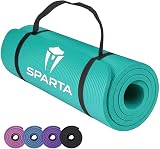 Sparta NBR Yoga Mat 10mm Extra Thick Non-Slip Large Turquoise Carry Strap