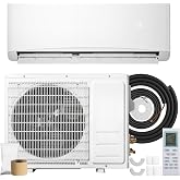 Tehanld 12000 BTU Mini Split Air Conditioner, 17 SEER2 115V Energy Efficient AC Inverter Air Conditioner &amp; Heater Pump System, Cools Up to 750 Sq.Ft, Complete Installation Kit, Upgraded, White