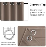 DWCN Khaki Blackout Curtains 2 Panels 46W x 90L with Tiebacks Thermal view 5
