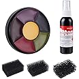 MEICOLY 6 Color Bruise Wheel for Special Effects, 2.1oz Fake Blood Spray Blood Splatter Theatrical Halloween Liquid Blood for Clothes Face Body Paint with 3pcs Stipple Sponges