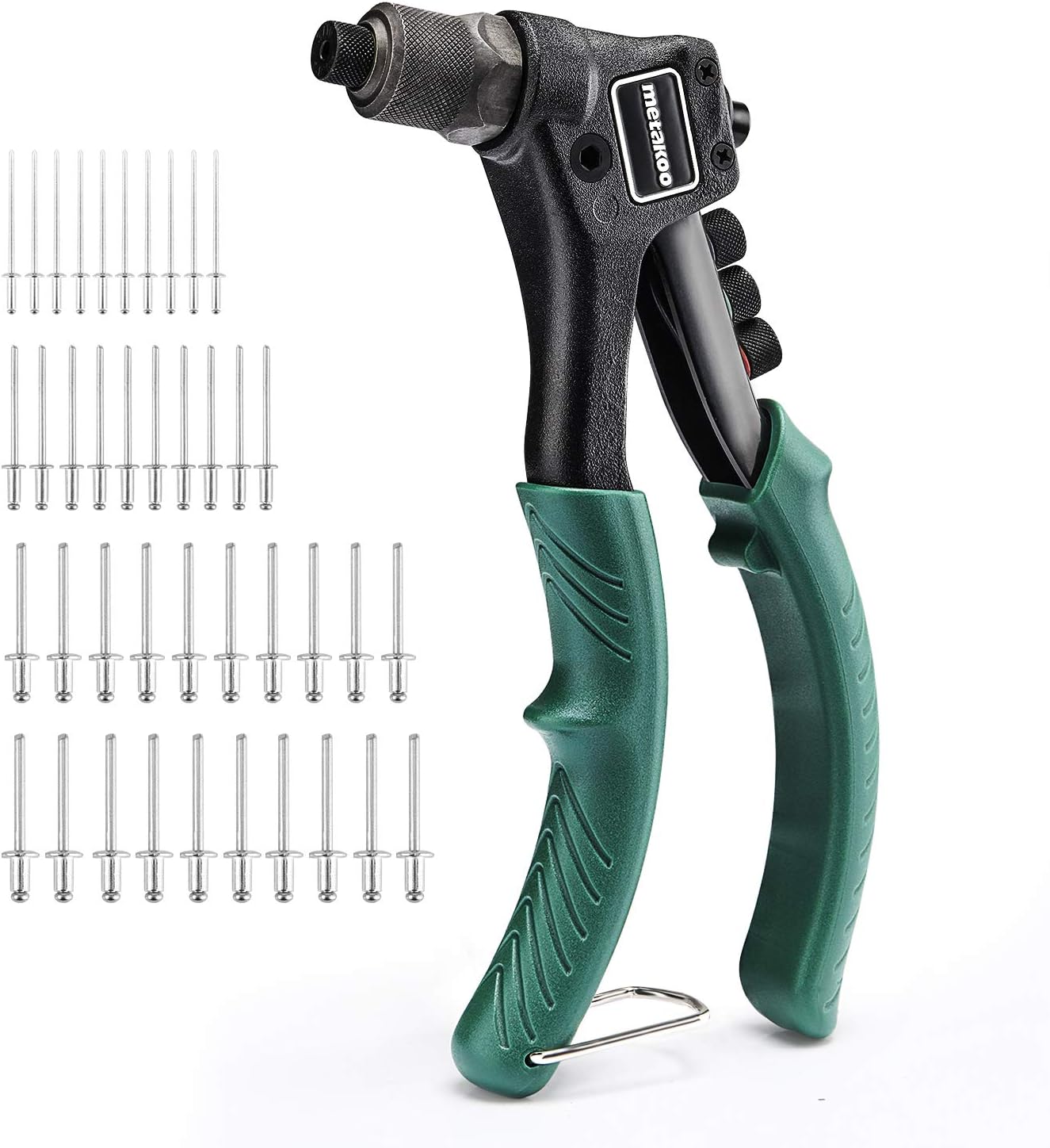 METAKOO Rivet Gun, Single Hand Manual Rivet Gun Kit With 4