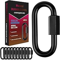 thumbnail image 2 of Small Chain Porch Swing Chain 26.2 Ft Long Link 3/16" Heavy Duty Chain Bulk Decorative Hanging Hammock Chair Metal Porch Swing Kit Carbon Steel Gate Outdoor Fence Boxing Punc Black Chain Swing 2 of 11