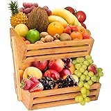 Amazon.de: 3 Ebenen, für Gemüse/Obst, aus Holz, zur Aufbewahrung von
